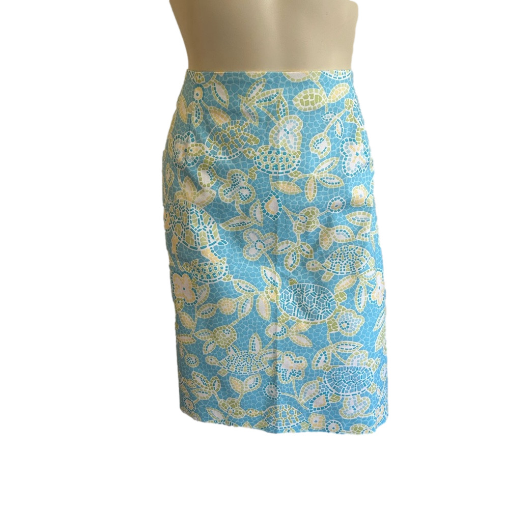 TALBOTS Vtg mosaic turtle print skirt Sz 16 NWT